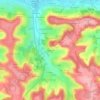 Mappa topografica Barrèges, altitudine, rilievo
