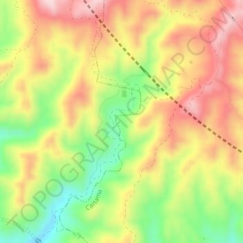 Mappa topografica Canito, altitudine, rilievo