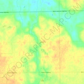 Mappa topografica Carlisle, altitudine, rilievo