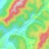 Mappa topografica Pendajam, altitudine, rilievo