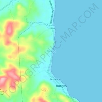 Mappa topografica Bitaug, altitudine, rilievo