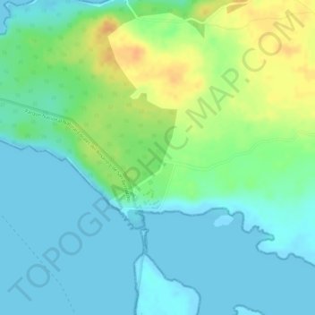 Mappa topografica Pendales, altitudine, rilievo