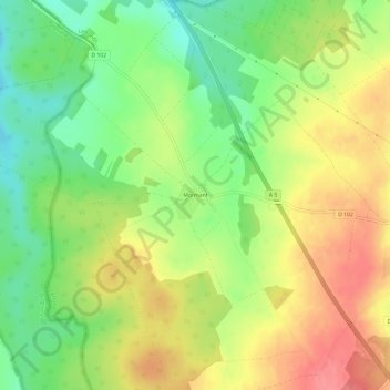 Mappa topografica Mormant, altitudine, rilievo