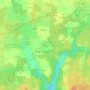 Mappa topografica Le Boulay, altitudine, rilievo