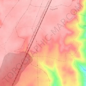 Mappa topografica Cañada del Caballo, altitudine, rilievo