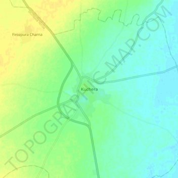 Mappa topografica Kuchera, altitudine, rilievo