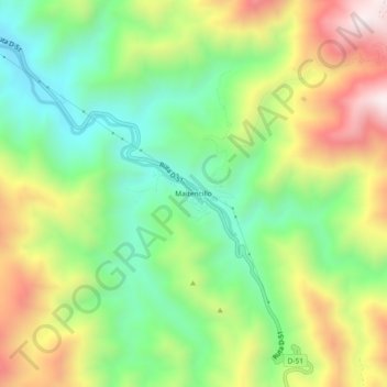 Mappa topografica Maitencillo, altitudine, rilievo