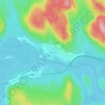 Mappa topografica Wemotaci, altitudine, rilievo