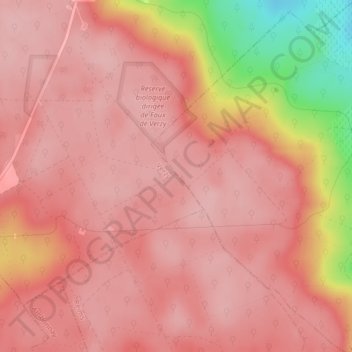 Mappa topografica Fau de Trépail, altitudine, rilievo