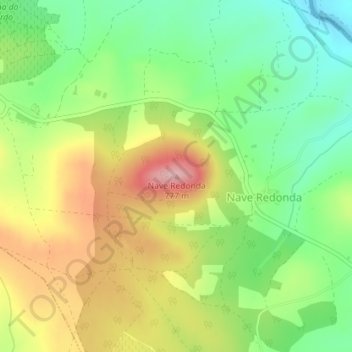 Mappa topografica Nave Redonda, altitudine, rilievo