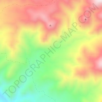 Mappa topografica El Chacay, altitudine, rilievo