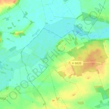Mappa topografica Berlitt, altitudine, rilievo