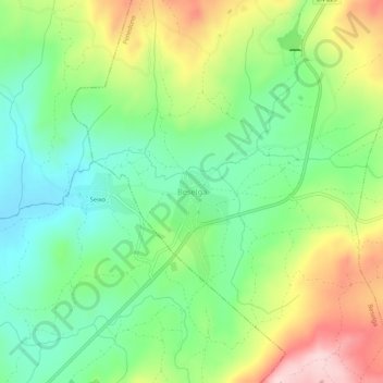 Mappa topografica Beselga, altitudine, rilievo