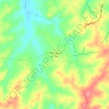 Mappa topografica Catanduvas do Sul, altitudine, rilievo