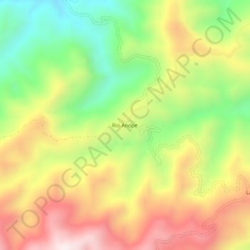 Mappa topografica Rio Anope, altitudine, rilievo