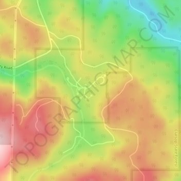 Mappa topografica Camp Wilkerson, altitudine, rilievo