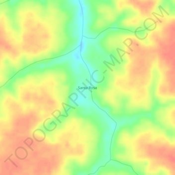 Mappa topografica Santa Rosa, altitudine, rilievo