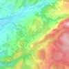 Mappa topografica Blanzey, altitudine, rilievo