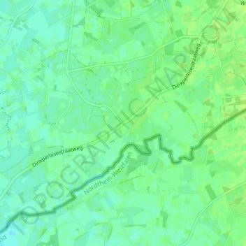 Mappa topografica IJzerlo, altitudine, rilievo