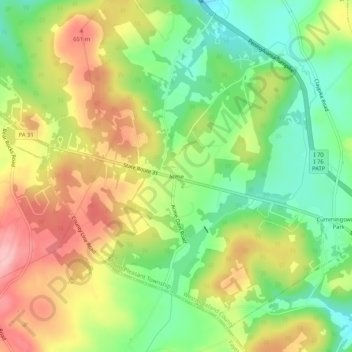 Mappa topografica Acme, altitudine, rilievo