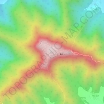 Mappa topografica Sinhagad, altitudine, rilievo