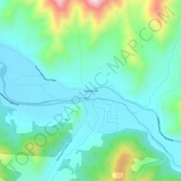 Mappa topografica Applegate, altitudine, rilievo