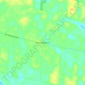 Mappa topografica Unión Milagreña, altitudine, rilievo