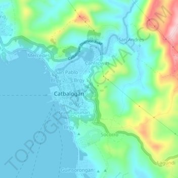 Mappa topografica Timmys Little Bagiou, altitudine, rilievo