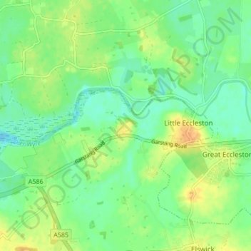 Mappa topografica Larbreck, altitudine, rilievo