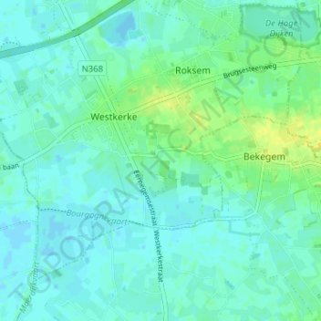 Mappa topografica De Zandkobbe, altitudine, rilievo