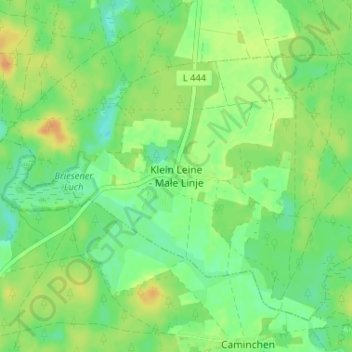 Mappa topografica Klein Leine, altitudine, rilievo