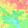Mappa topografica Pont Guen, altitudine, rilievo