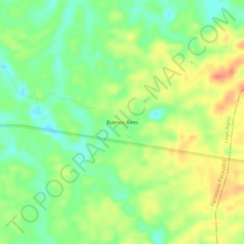 Mappa topografica Buenos Aires, altitudine, rilievo