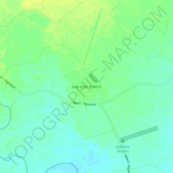 Mappa topografica SAN JOSE BUBUY, altitudine, rilievo