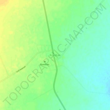 Mappa topografica Roedtan, altitudine, rilievo