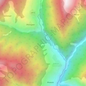 Mappa topografica Matiyam, altitudine, rilievo