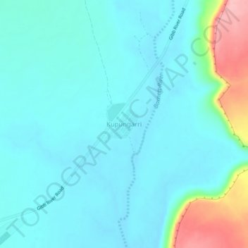 Mappa topografica Kupungarri, altitudine, rilievo