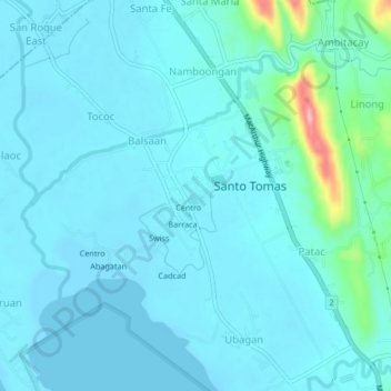 Mappa topografica Poblacion, altitudine, rilievo