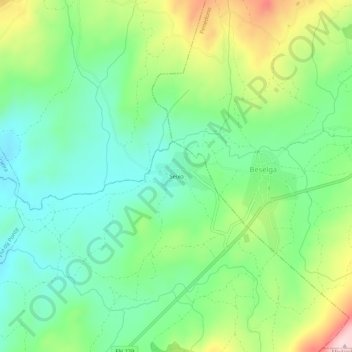 Mappa topografica Seixo, altitudine, rilievo