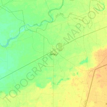 Mappa topografica Bahawalnagar, altitudine, rilievo