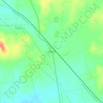 Mappa topografica Singleton, altitudine, rilievo