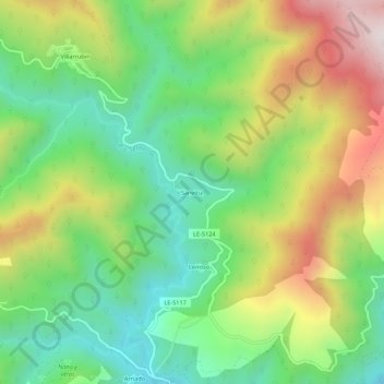 Mappa topografica Sanvitul, altitudine, rilievo