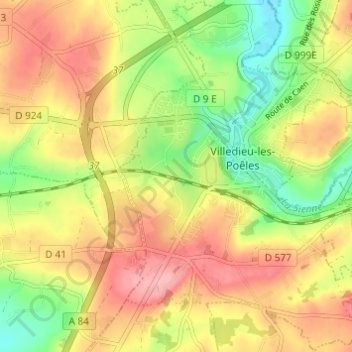 Mappa topografica La Ligotière, altitudine, rilievo