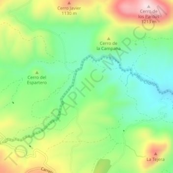 Mappa topografica El Abiar, altitudine, rilievo
