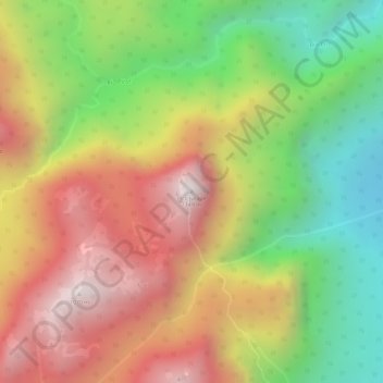 Mappa topografica Pico Jurapê, altitudine, rilievo