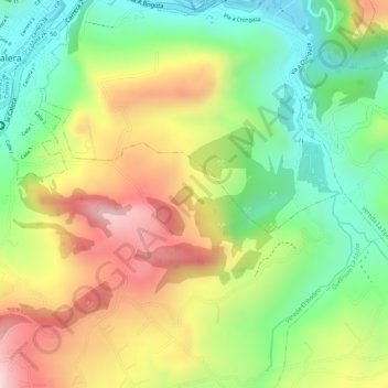 Mappa topografica Siberia, altitudine, rilievo