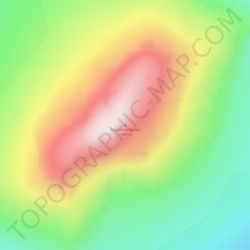 Mappa topografica Kruzenshtern, altitudine, rilievo