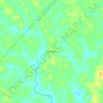 Mappa topografica San Pedro, altitudine, rilievo