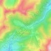 Mappa topografica Font d'Alagnon, altitudine, rilievo