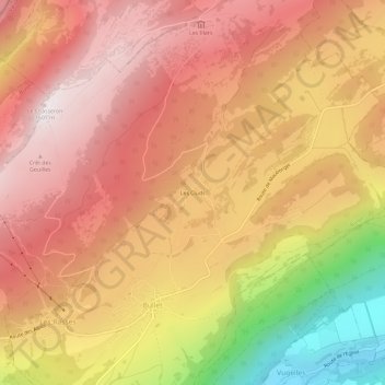 Mappa topografica Les Cluds, altitudine, rilievo